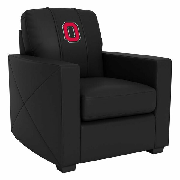 Dreamseat Silver Club Chair with Ohio State Block O Logo XZ7759002CHCDBK-PSCOL11052